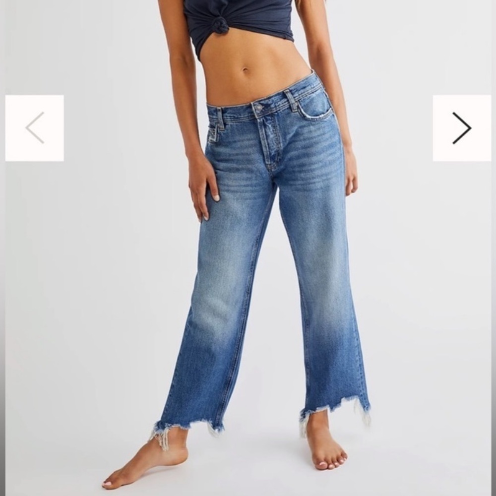 FREE PEOPLE | We the Free Button Fly Raw Hem Jeans